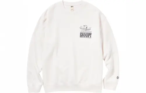 UNIQLO Sweatshirts Unisex Ivory Crew Neck Moderate Other