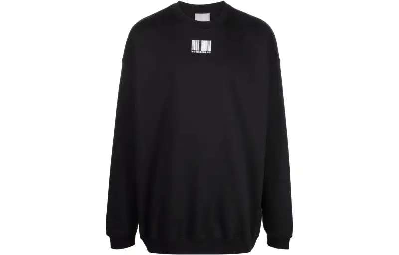 Vetements Sweatshirts Men's Black Crew Neck Moderate