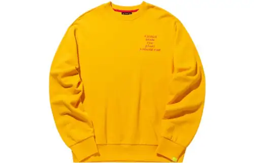 ANTA Variety Training Collection Sweatshirts Men's Yellow Crew Neck Moderate Regular