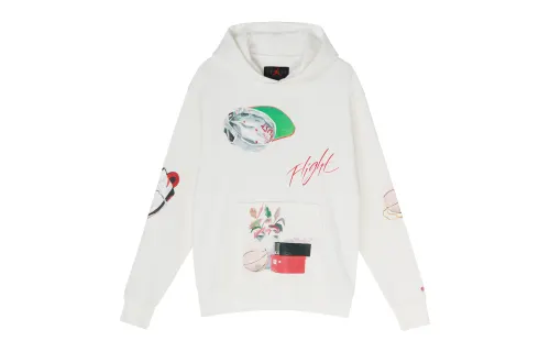 Jordan × Jacob Rochester Sweatshirts Men's White Hooded Moderate Regular