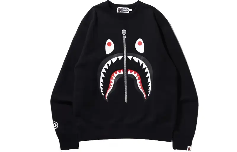 Bape Shark Metal Zip Crewneck