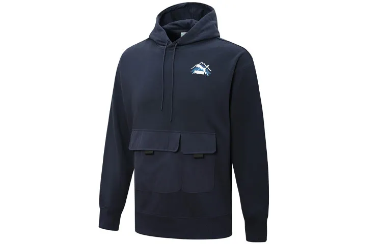 PUMA Sweatshirts Men's Purple Hooded Moderate Regular