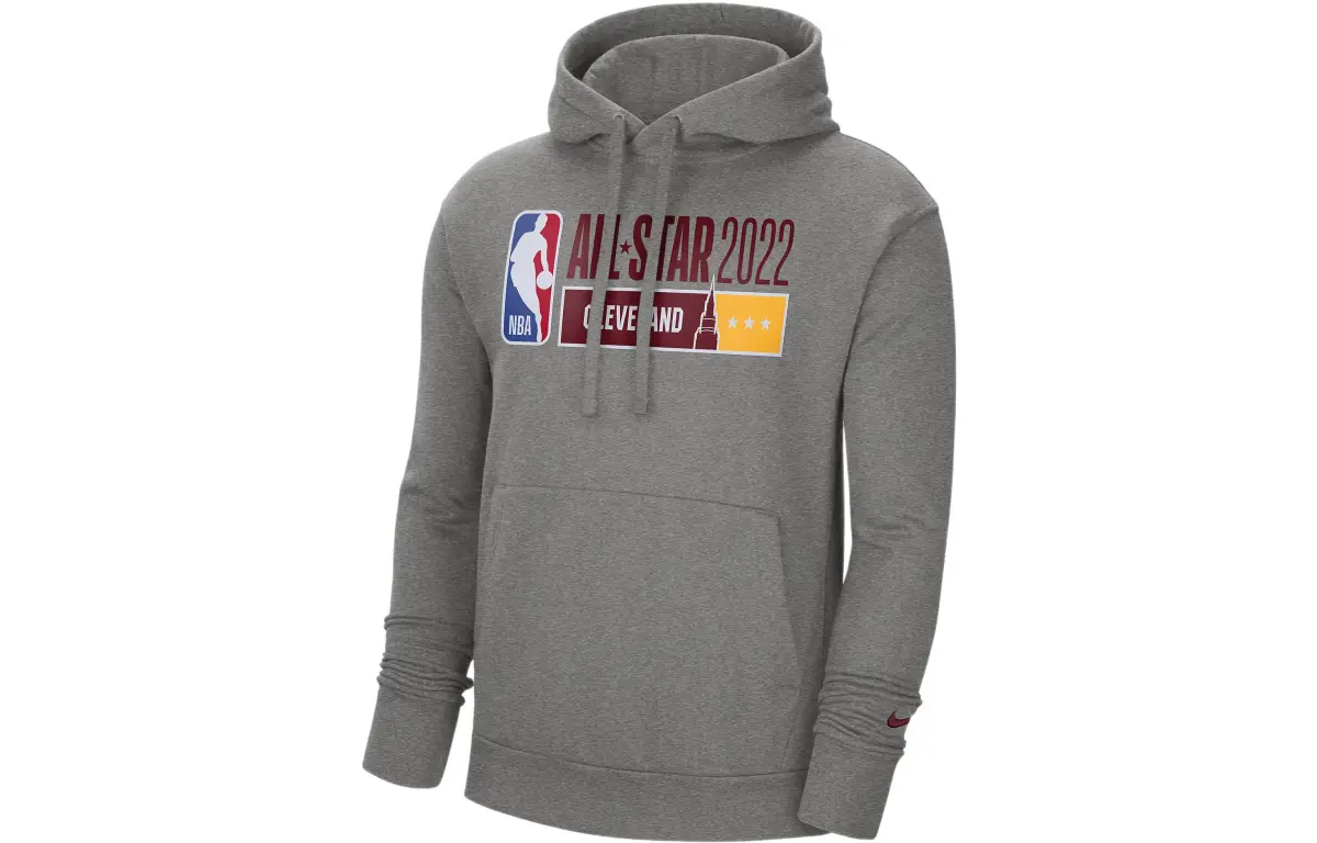 Nike NBA Sweatshirts Men's Gray Hooded Moderate