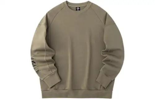 ANTA Variety Training Collection Sweatshirts Unisex Khaki Crew Neck Moderate Regular