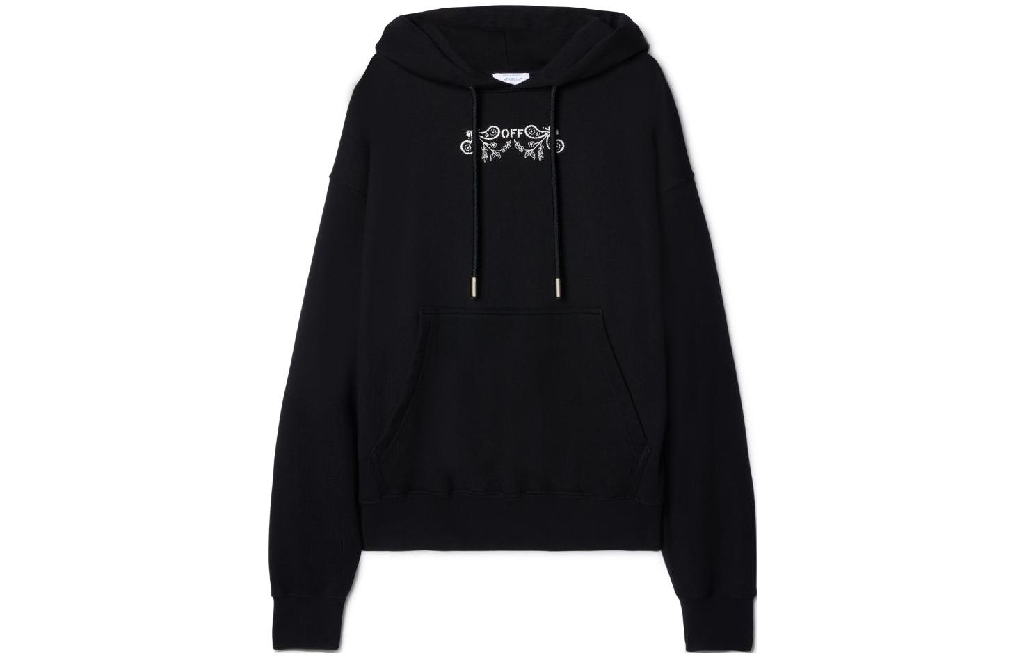 OFF-WHITE Tattoo Bandana-embroidery cotton hoodie
