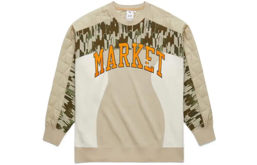 PUMA X Market Joint Series Sweatshirts Men's Multicolor Crew Neck Moderate Regular
