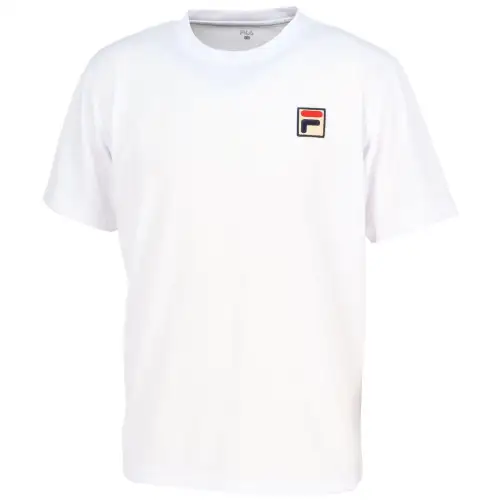 FILA T Shirts Unisex White Crew Neck Moderate Straight Fit