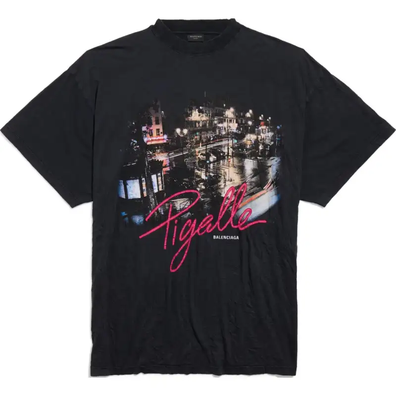 Balenciaga Graphic Printed Oversized T Shirt