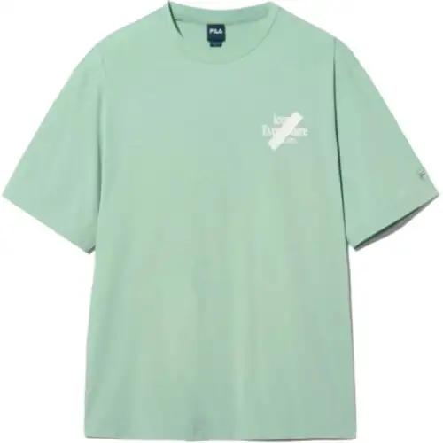 FILA T Shirts Unisex Green Crew Neck