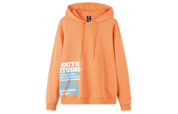 ANTA Life Collection Sweatshirts Unisex Orange Hooded Moderate Regular