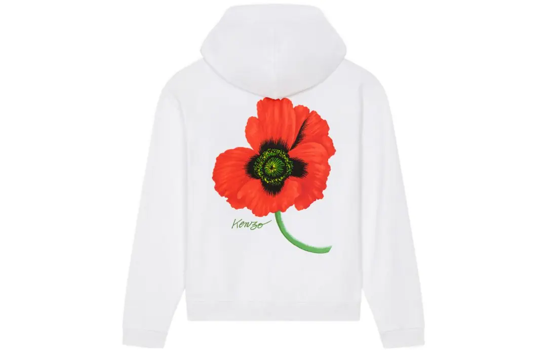 【Previous Season】'KENZO Poppy' graphic-print hoodie