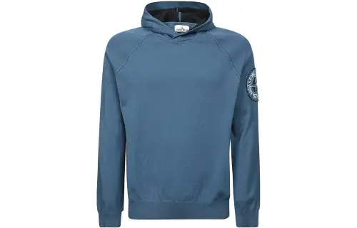 STONE ISLAND Sweatshirts Men's Blue Hooded Moderate Regular