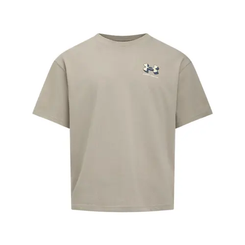 Under Armour SS25 T Shirt Men's Taupe/Sand Pink/Downpour Gray