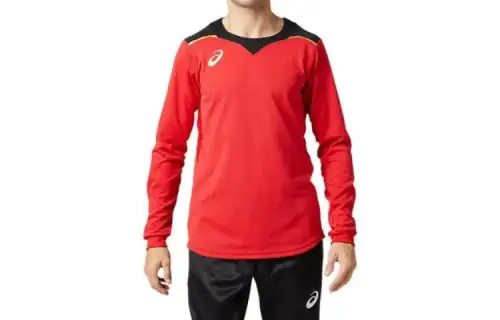 ASICS Sweatshirts Men's Red Crew Neck Moderate Regular