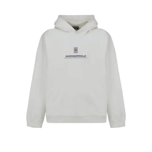 Balenciaga SS22 Sweatshirt Loose Fit Men's White