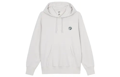 UNIQLO Sweatshirts Unisex Gray Hooded Moderate Regular
