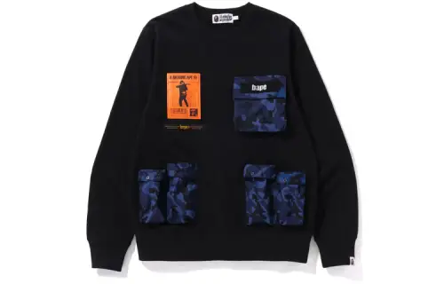 Bape Sand Camo Multi Pocket Crewneck