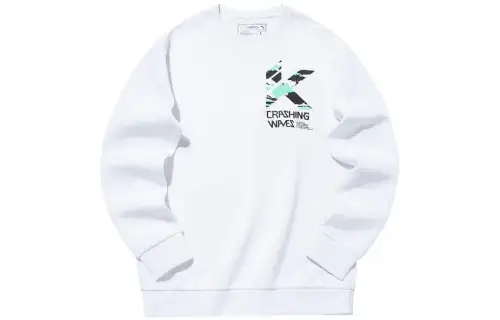 ANTA Sweatshirts Men's White Crew Neck Moderate Regular