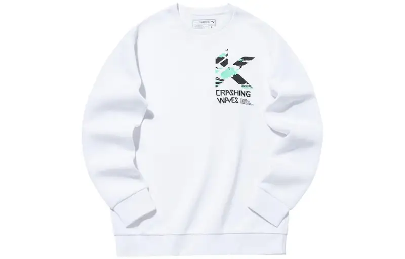 ANTA Sweatshirts Men's White Crew Neck Moderate Regular