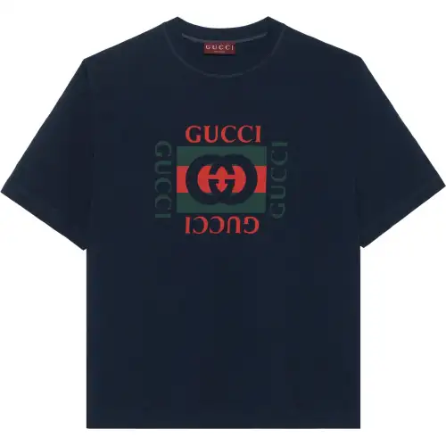 GUCCI Logo Printed Crewneck T-Shirt