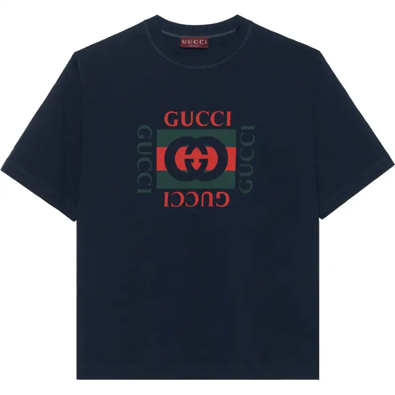 GUCCI Logo Printed Crewneck T-Shirt