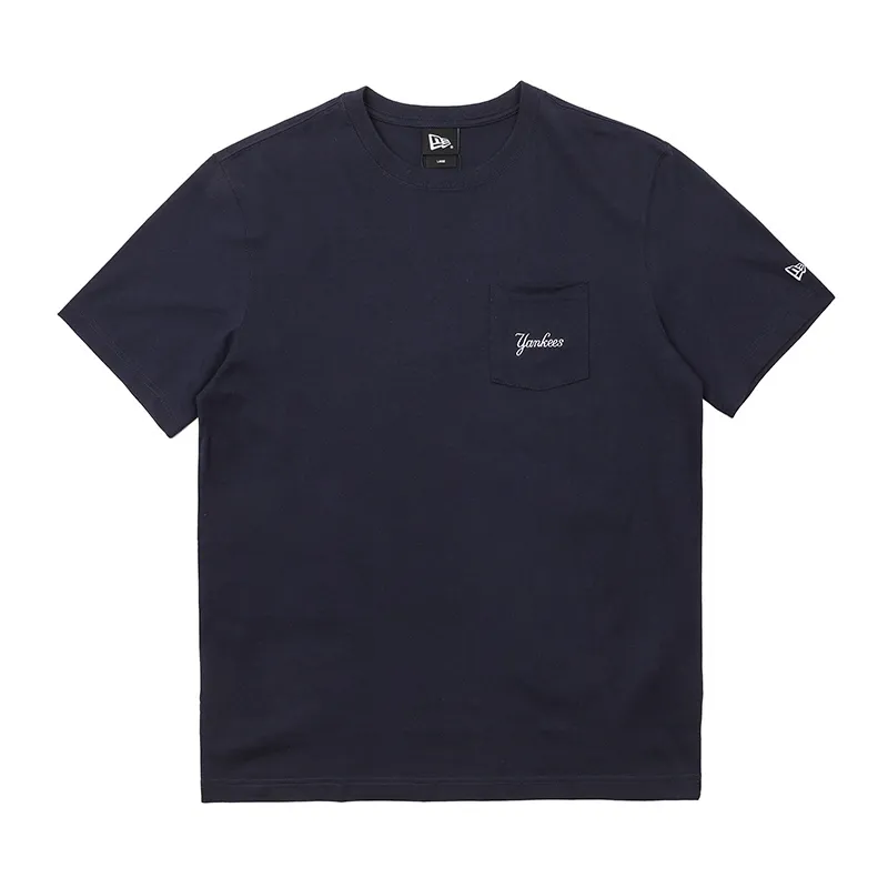 New Era T-Shirts Unisex Black Crew Neck Moderate