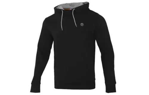 Timberland Sweatshirts Men's Black Hooded Moderate Regular