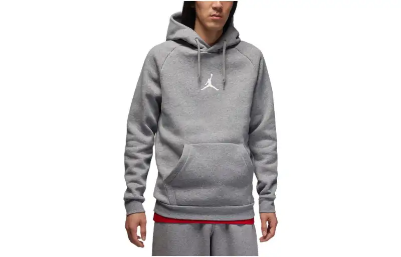 Jordan Sweatshirts Men's Gray Hooded Moderate Regular