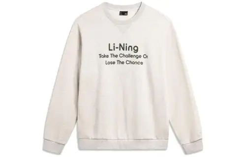 Li Ning Weekend Youth Sweatshirt Unisex Heather Gray Tile Gray