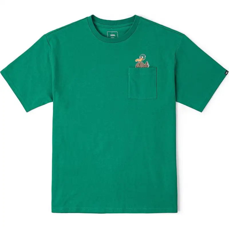 Vans T Shirts Unisex Green Crew Neck Moderate Straight Fit