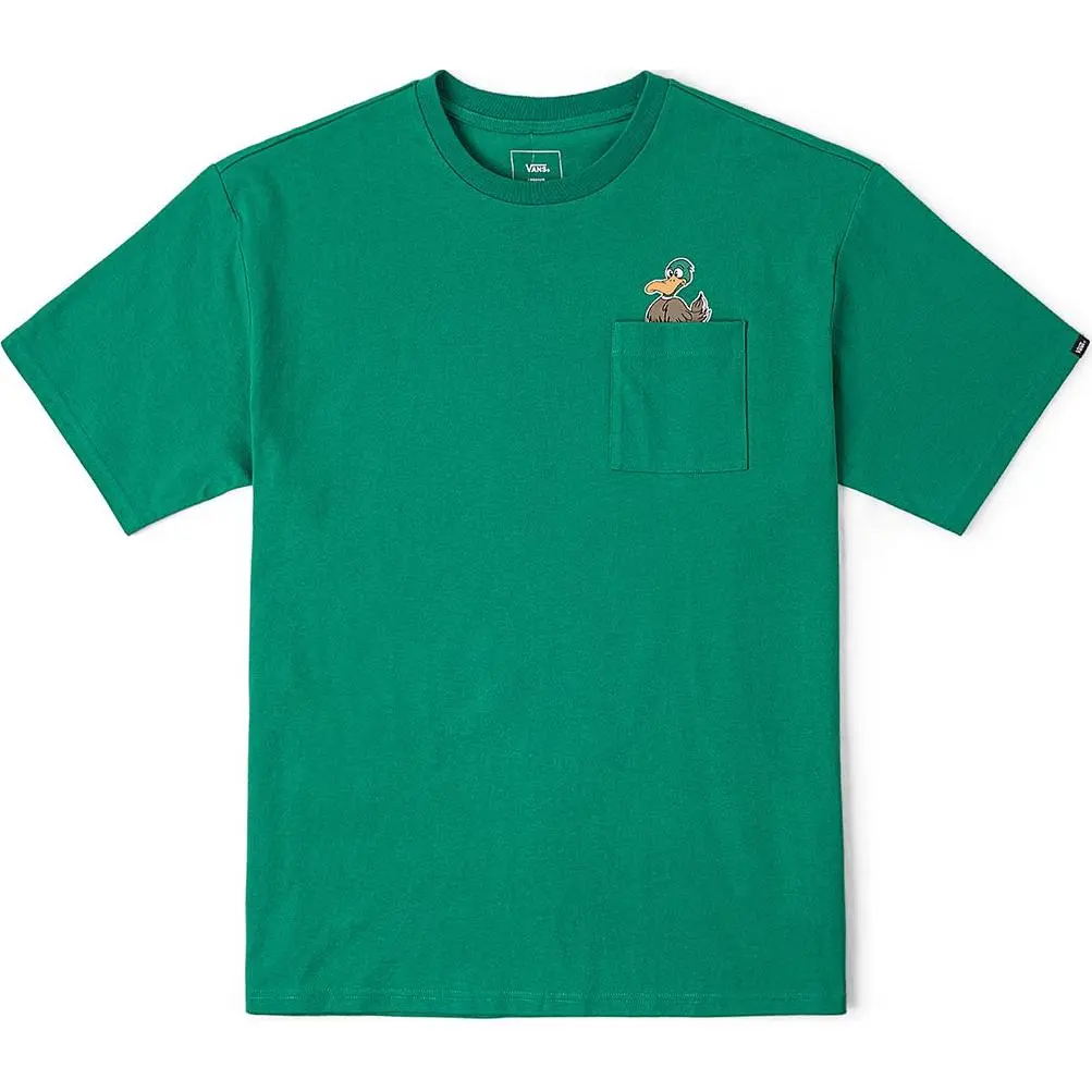 Vans T-Shirts Unisex Green Crew Neck Moderate Straight Fit