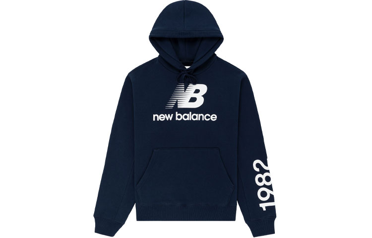 New Balance Teddy Made Sweatshirts Unisex Navy Blue Hooded Moderate Regular