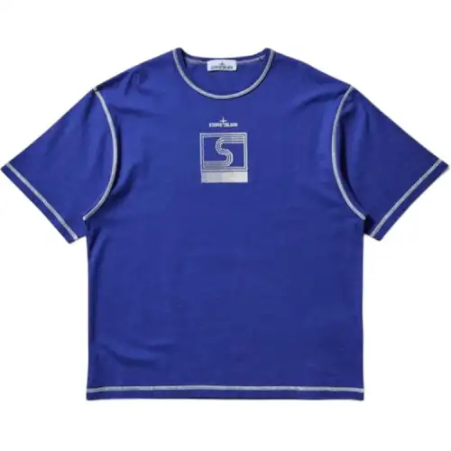 STONE ISLAND Logo print T shirt