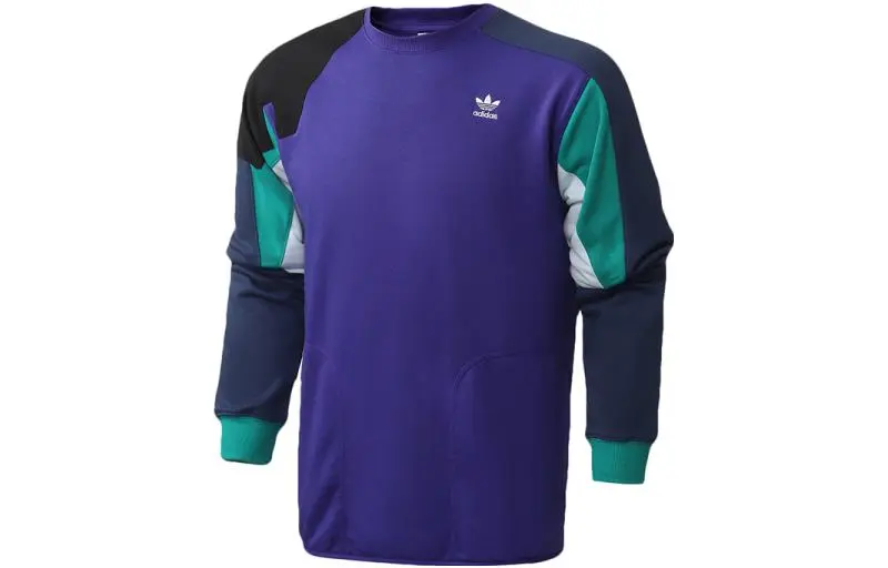 Adidas Originals Sweatshirts Men's Blue Crew Neck Moderate Regular
