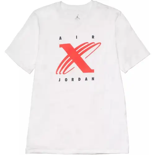 Jordan T Shirts Men's White Crew Neck Moderate Straight Fit