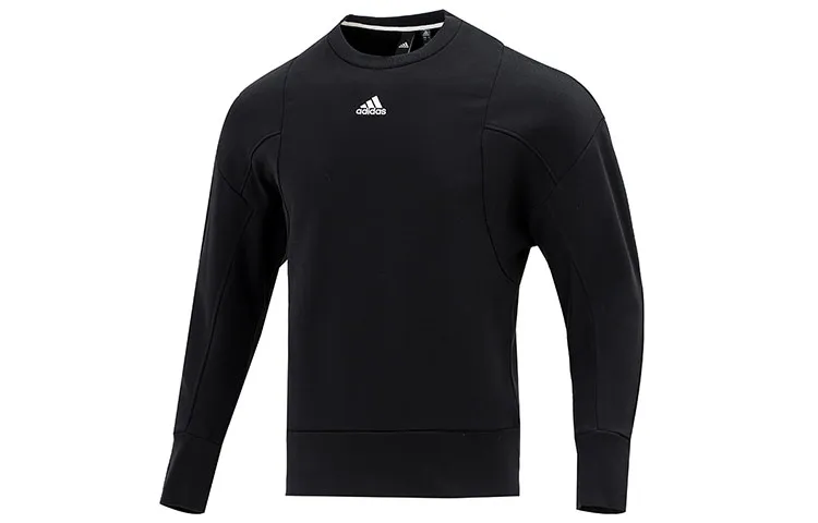 Adidas M Internal Crew Fleece Lined Pullover Comfortable Long Sleeved Sweatshirt Men's Black