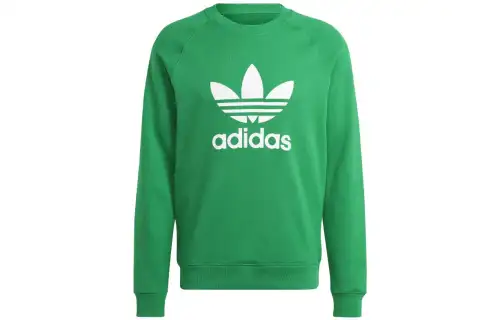 Adidas Originals ADICOLOR Sweatshirts Men's Green Crew Neck Moderate Regular
