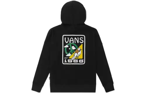 Vans Sweatshirts Unisex Black Hooded Moderate Other