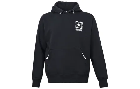 Converse Sweatshirts Men's Black Hooded Moderate Straight Fit