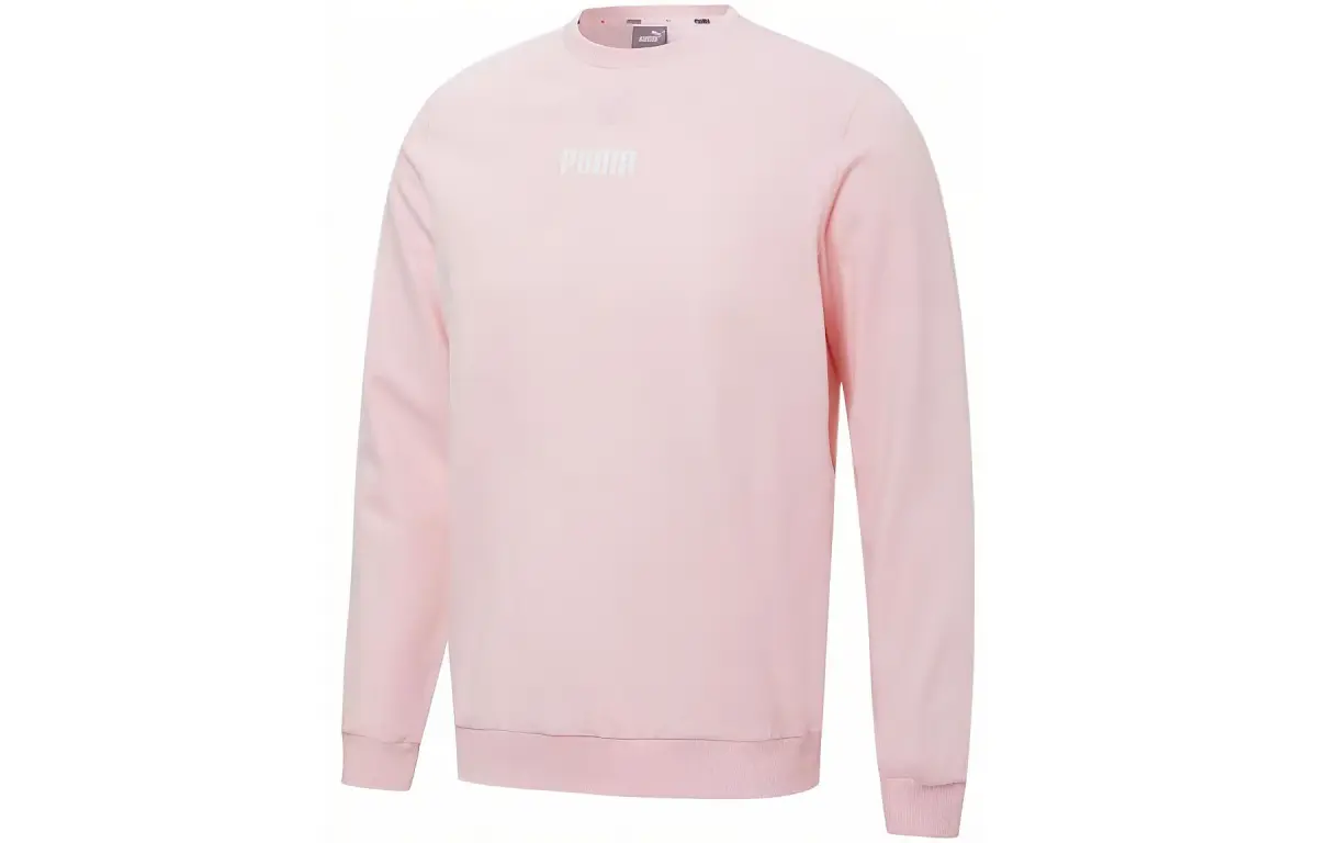 PUMA Sweatshirts Men's Pink Crew Neck Moderate Other