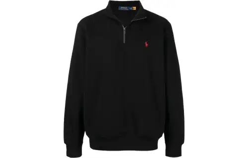 【Previous Season】Polo Pony-embroidered half-zip sweatshirt