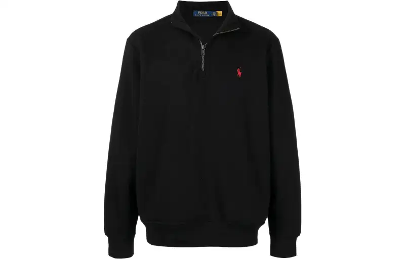【Previous Season】Polo Pony-embroidered half-zip sweatshirt
