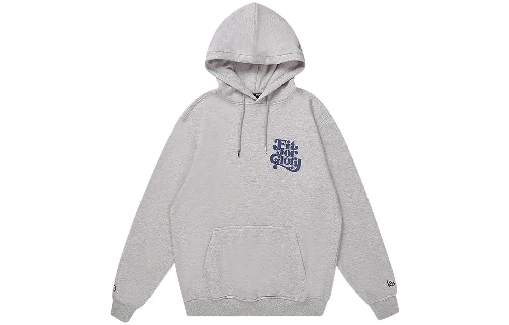 New Era Sweatshirts Unisex Gray Hooded Moderate Straight Fit