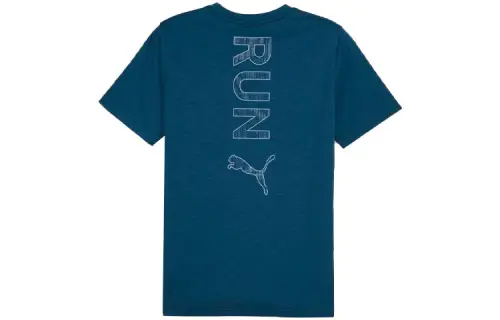 PUMA T Shirts Men's Blue Crew Neck Moderate