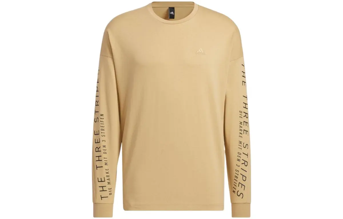 Adidas Sweatshirts Unisex Khaki Crew Neck Moderate Regular