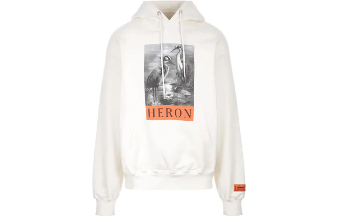HERON PRESTON Boxed Heron Logo Hoodie