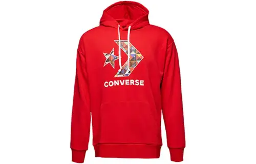 Converse Sweatshirts Men's Red Hooded Moderate Regular