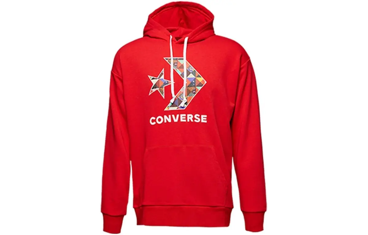 Converse Sweatshirts Men's Red Hooded Moderate Regular