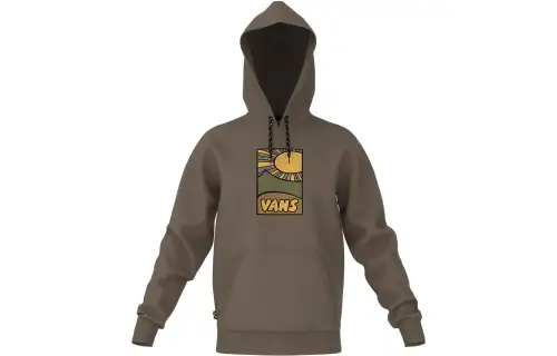 Vans Sweatshirts Men's Brown Hooded Moderate Regular