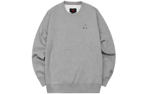 Jordan Sweatshirts Men's Gray Crew Neck Thickened Regular